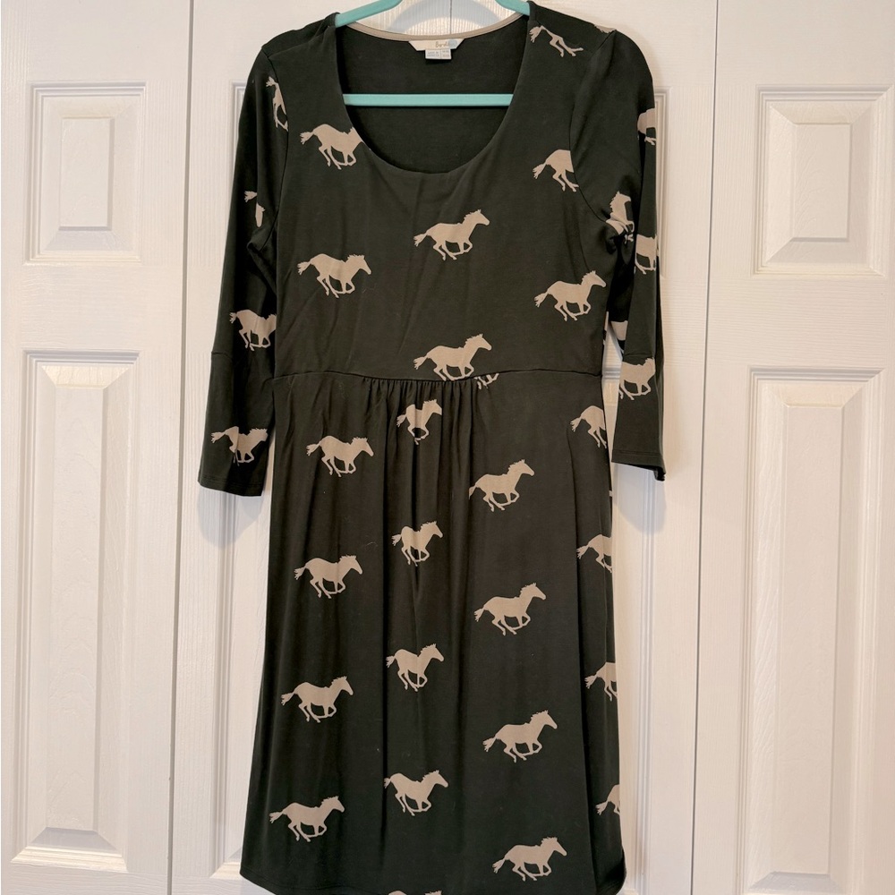 Boden jersey dress with horses
